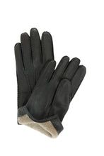 Charger l&#39;image dans la galerie, Gilles gant de cerf cousu à la main doublé de cachemire (coloris noir ou marron).