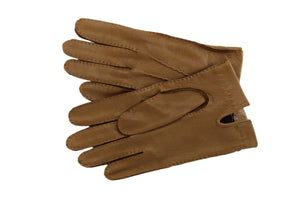 Gilbert gant en cerf non doublé cousu main (noir ou camel)