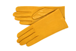 Amélie gant court classique en agneau doublé de soie (18 coloris)