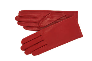 Amélie gant court classique en agneau doublé de soie (18 coloris)