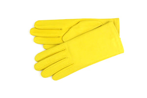 Amélie gant court classique en agneau doublé de soie (18 coloris)