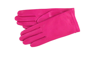 Amélie gant court classique en agneau doublé de soie (18 coloris)
